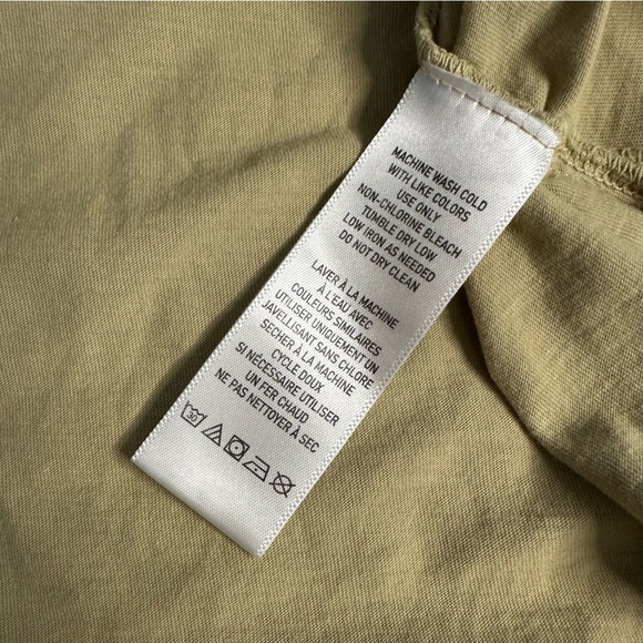 Pilcro Anthropologie Sustainable Vegetable-Dye Tee Medium green 100% cotton crop - Picture 11 of 12